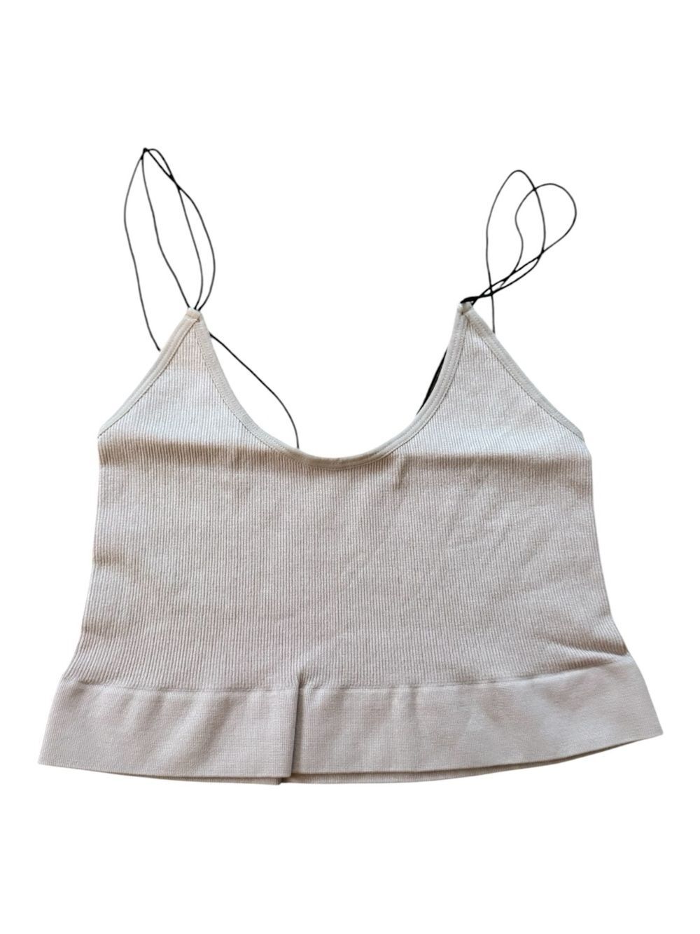 Dusty Rose Ribbed camisole top with delicate straps MEDIUM/LARGE